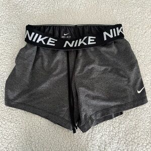 Nike Women's Black and Gray Athletic Shorts